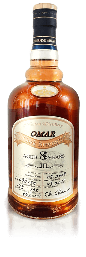 OMAR Cask Strength Malt Whisky (Bourbon Cask) Aged 8 Years